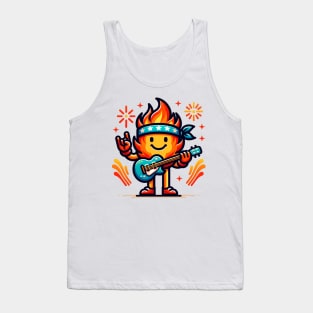 Bon Jovi Concert On Fire Tank Top